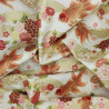 Tissu japonais poissons rouges dorés fond crème – coton Quilt Gate – style traditionnel japonais au mètre