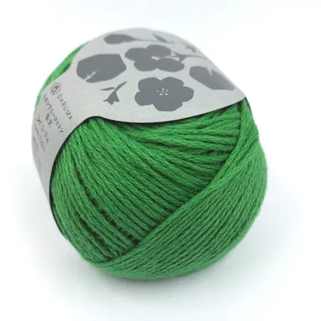 Japanese cotton linen ramie yarn Fresh Green – summer knitting crochet yarn Daruma