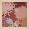 Tissu japonais coton dobby bordeaux et rose chrysanthèmes – tissu couture japonais