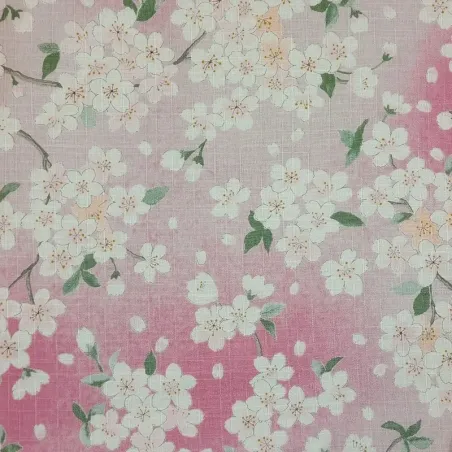Japanese cotton dobby fabric light pinkcherry blossom – traditional Japanese sewing fabric
