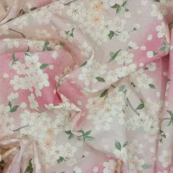 Japanese cotton dobby fabric light pinkcherry blossom – traditional Japanese sewing fabric