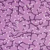 Purple Pink Viscose Jersey Fabric Cherry Blossom Print – Japanese Style Stretch Knit by Stenzo