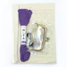 Kit sashiko porte-monnaie retro crème hitomezashi  – Débutant – Olympus Thread
