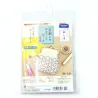 Kit sashiko porte-monnaie retro crème hitomezashi  – Débutant – Olympus Thread