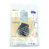 Kit sashiko porte-monnaie retro bleu nuit hitomezashi  – Débutant – Olympus Thread