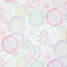 Tissu japonais seersucker blanc – coton 100 % – motifs feux d'artifice hanabi
