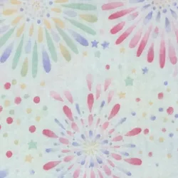 Tissu seersucker japonais blanc feux d'artifice