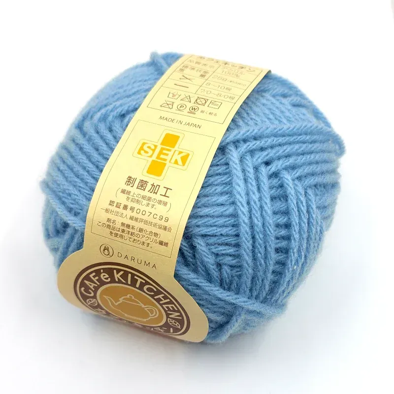 Daruma Café Kitchen sax blue tawashi yarn – Japanese scrubby yarn