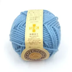 Daruma Café Kitchen sax blue tawashi yarn – Japanese scrubby yarn