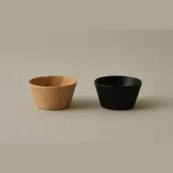 Dark Wood Bowl for Embroidered Pin Cushions