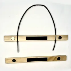 Light color wooden magnetic hanging bracket - 18cm - Cosmo