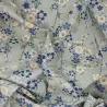 Tissu japonais coton fin gris à fleurs de cerisier - Sevenberry