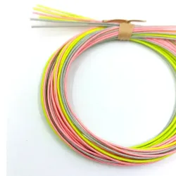 Mizuhiki cord set –  Pink, grey and vivid green (9 cords)