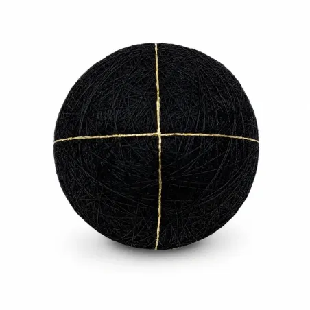 9 cm pre-marked black temari ball with 4 divisions - ready to stitch