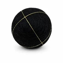 Balle temari noire préparée 9 cm avec 4 divisions - Support prêt à broder