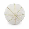 Balle temari blanche préparée 9 cm avec 8 divisions - Support prêt à broder