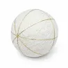 Balle temari blanche préparée 9 cm avec 8 divisions - Support prêt à broder