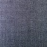 Tissu coton fond bleu noir vagues en points blancs