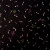 Tissu japonais noir libellules