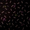 Tissu japonais noir libellules