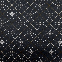 Toile sashiko indigo motifs shippô