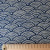 Tissu japonais grandes vagues seigaiha bleu indigo