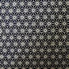 Chute de 20cm x 100cm de tissu noir motif petit asanoha