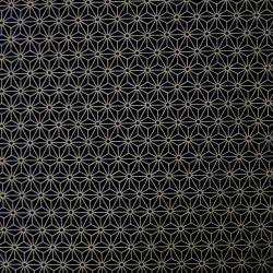 Chute de 20cm x 100cm de tissu noir motif petit asanoha