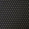 Chute de 20cm x 100cm de tissu noir motif petit asanoha
