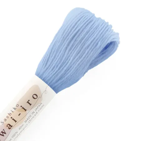 Fil Sashiko bleu pervenche Olympus – Écheveau 40 m (A14)