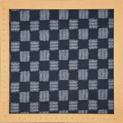 Tissu japonais bleu nuit damier ichimatsu – coton japonais traditionnel – fabriqué au Japon