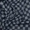 Midnight blue Japanese fabric with checkerboard pattern