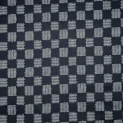 Midnight blue Japanese fabric with checkerboard pattern