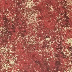 Tissu coton rouge moiré rouge et doré Hoffmann