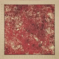 Tissu coton rouge moiré rouge et doré Hoffmann