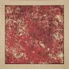 Tissu coton rouge moiré rouge et doré Hoffmann