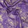 Hoffmann purple & gold moiré cotton fabric