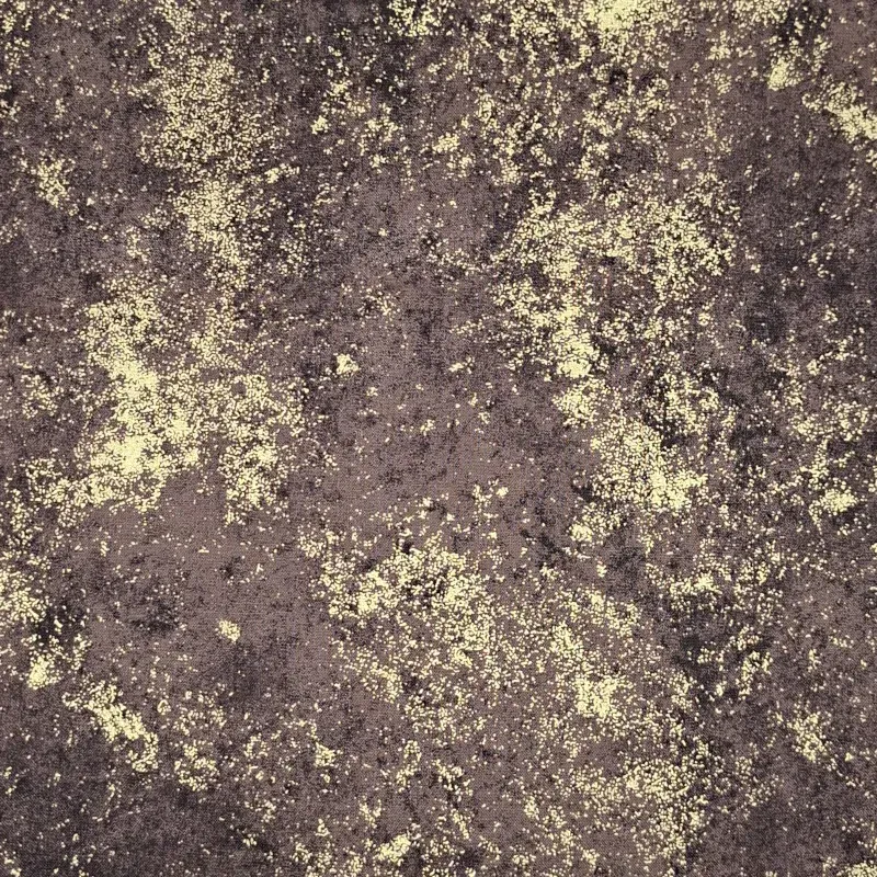 Hoffmann brown & gold moiré cotton fabric