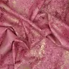 Tissu coton framboise et or moiré Hoffmann