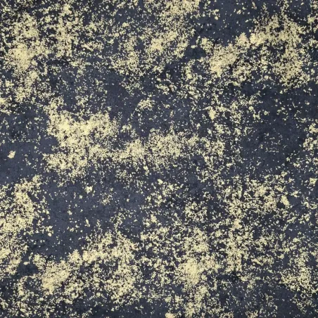 Tissu coton noir et or moiré Hoffmann