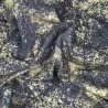 Hoffmann black & gold moiré cotton fabric