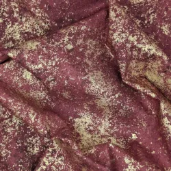 Tissu coton bordeaux et or moiré Hoffmann