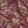 Hoffmann burgundy and gold moiré cotton fabric