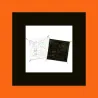 Coupon tissu sashiko noir pré-imprimé Halloween