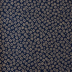 Reversible dark blue sakura japanese cotton fabric