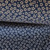 Reversible dark blue sakura japanese cotton fabric