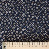 Reversible dark blue sakura japanese cotton fabric