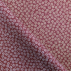 Reversible dark red sakura Japanese cotton fabric