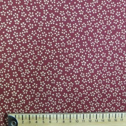 Reversible dark red sakura Japanese cotton fabric
