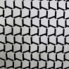 Tissu japonais coton léger motifs géométriques noirs fond blanc - pour chemisiers